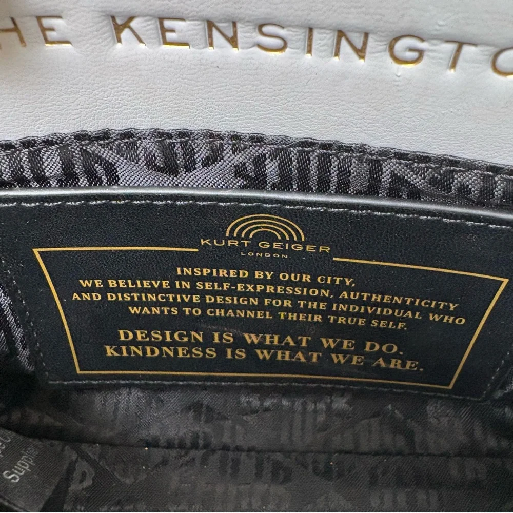 KURT GEIGER Kensington Leather Mini Quilted Crossbody Bag Purse RESTORED - Picture 11 of 16